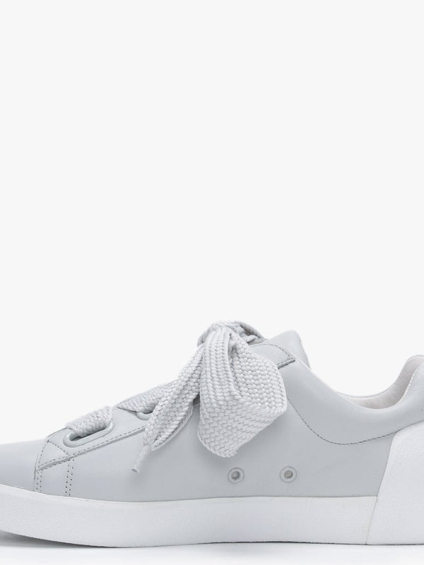 Nina Pearl Leather Lace Up Low Top Trainers