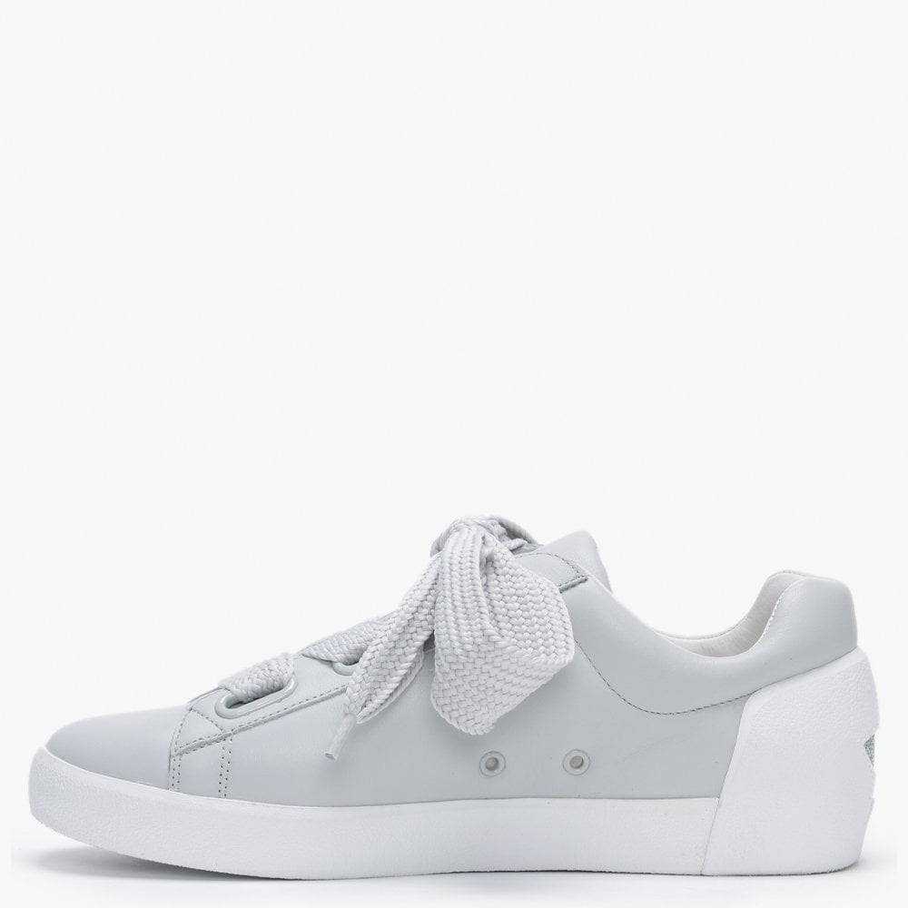 Nina Pearl Leather Lace Up Low Top Trainers