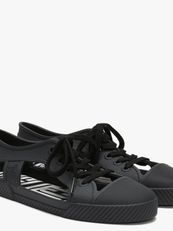 x Melissa Brighton Black Cut Away Trainers