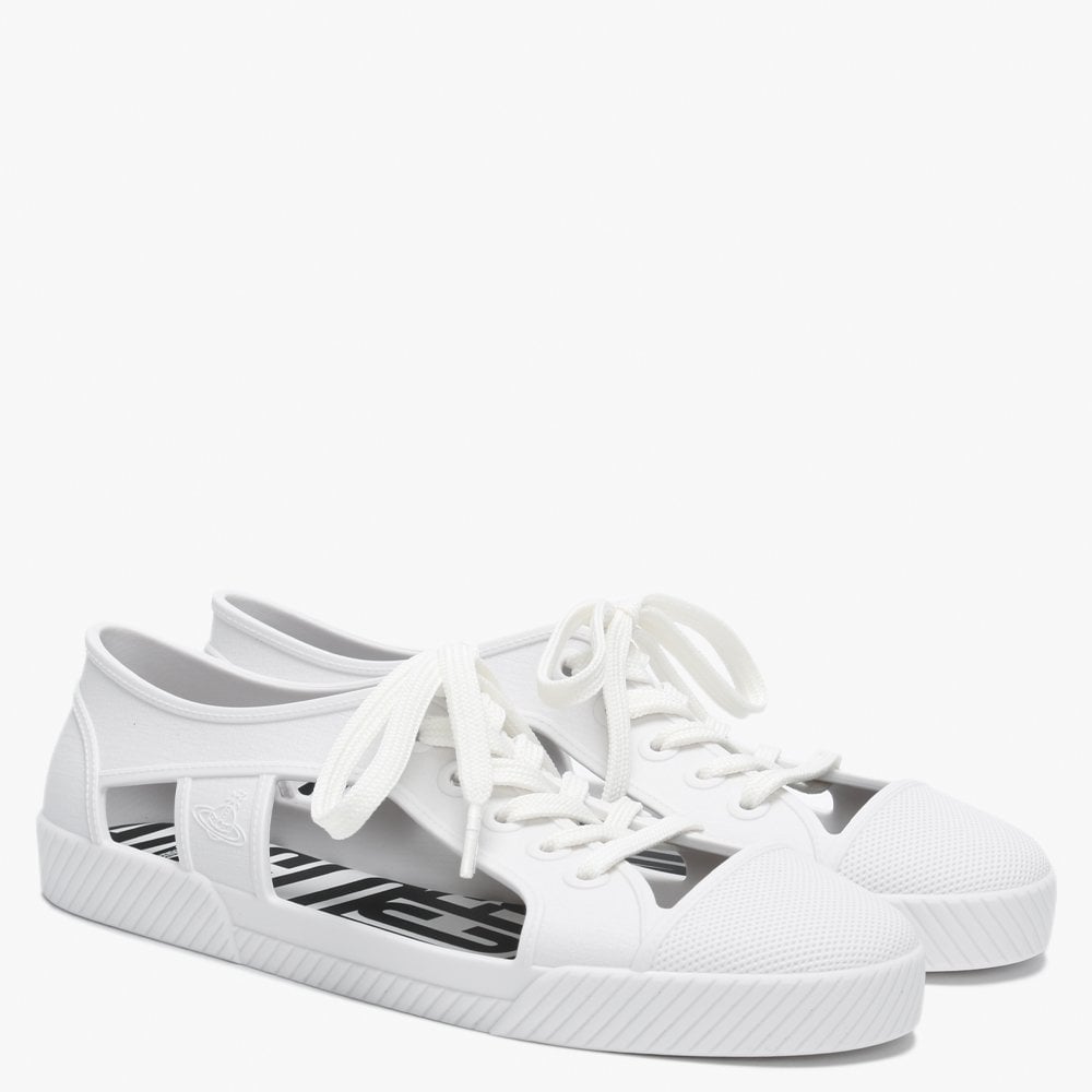 x Melissa Brighton White Cut Away Trainers