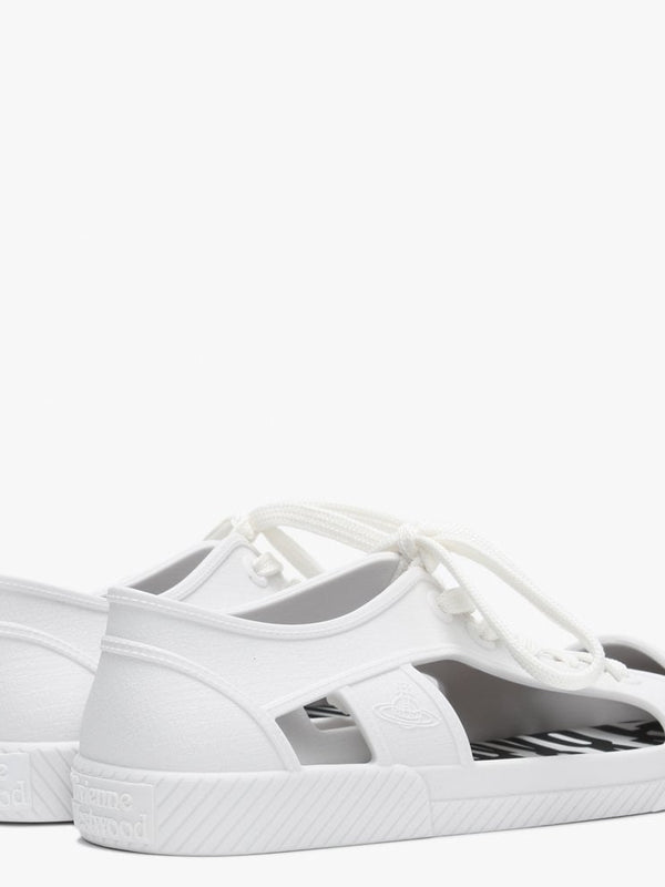 x Melissa Brighton White Cut Away Trainers