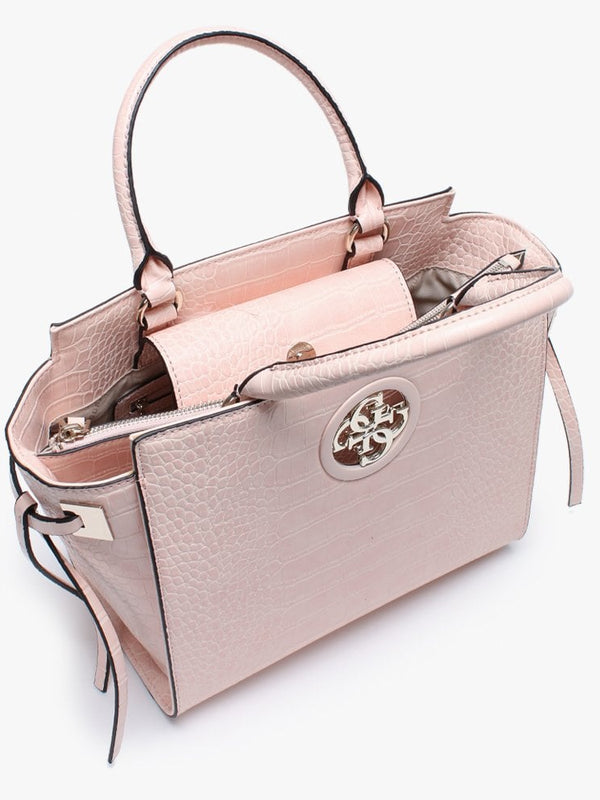 Open Road Pink Moc Croc Satchel Bag
