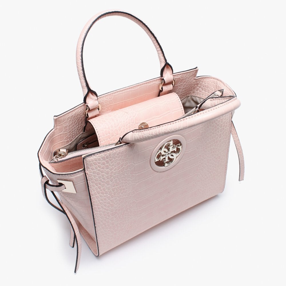 Open Road Pink Moc Croc Satchel Bag
