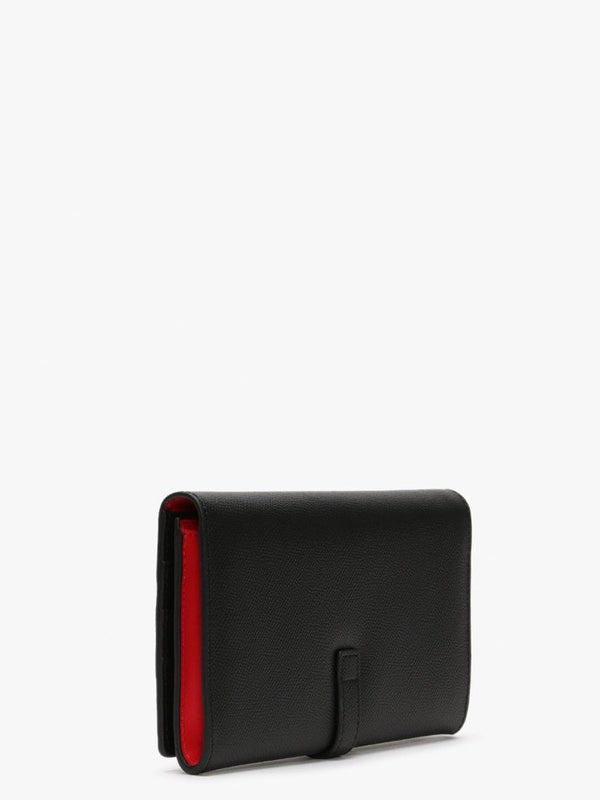Juno Black Grainy Leather Large Wallet