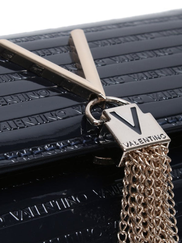 Mowgli Blue Patent Logo Shoulder Bag
