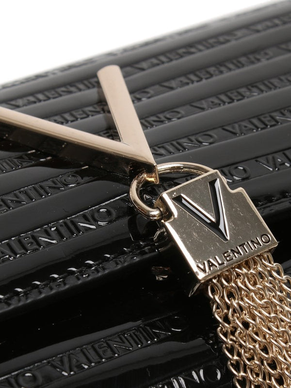 Mowgli Black Patent Logo Shoulder Bag