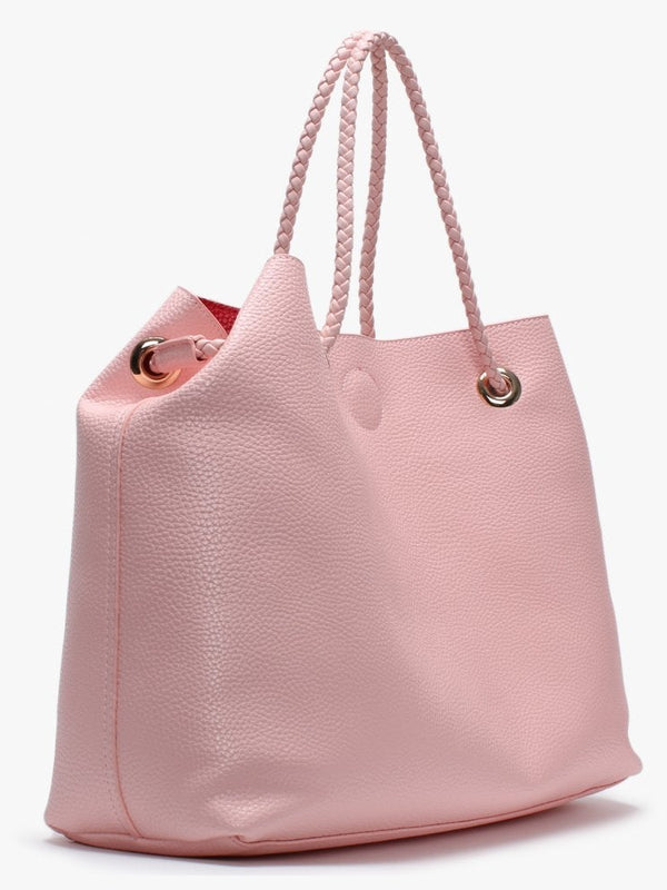 Corsair Pink Pebbled Reversible Tote Bag