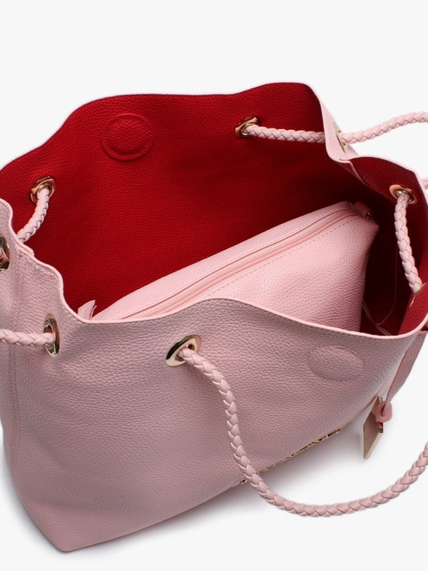 Corsair Pink Pebbled Reversible Tote Bag