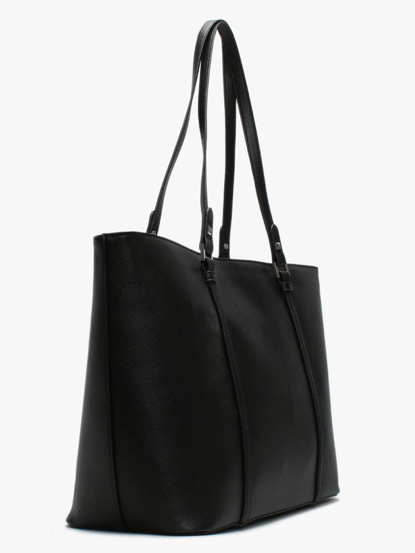 Summer Sea Black Textured Tote Bag