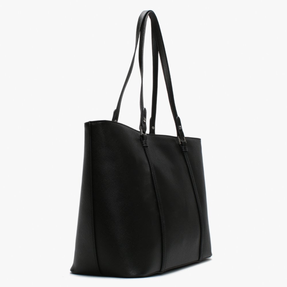 Summer Sea Black Textured Tote Bag