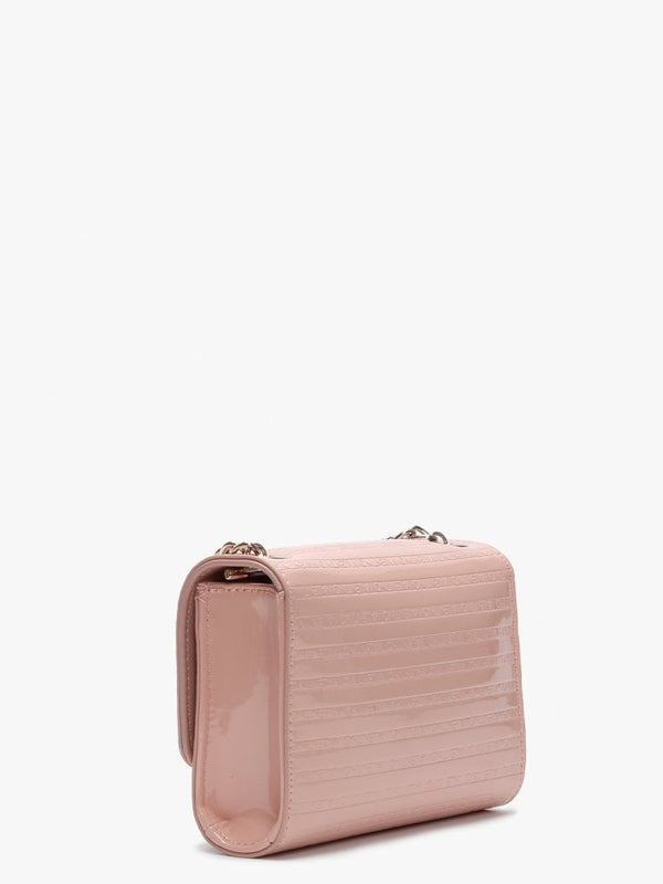 Mowgli Pink Patent Logo Shoulder Bag