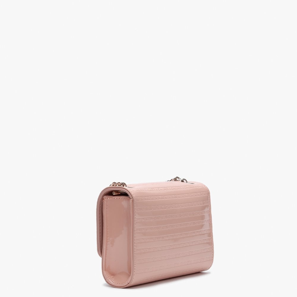 Mowgli Pink Patent Logo Shoulder Bag