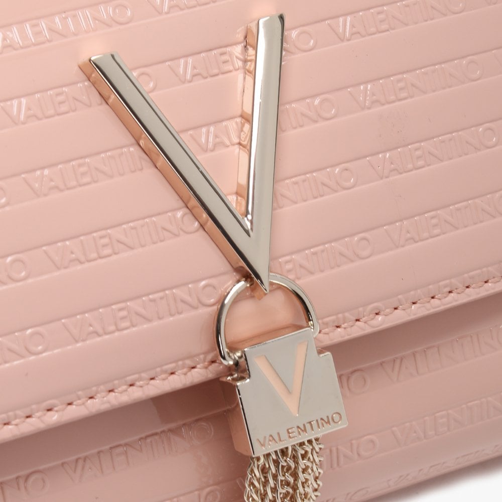 Mowgli Pink Patent Logo Shoulder Bag