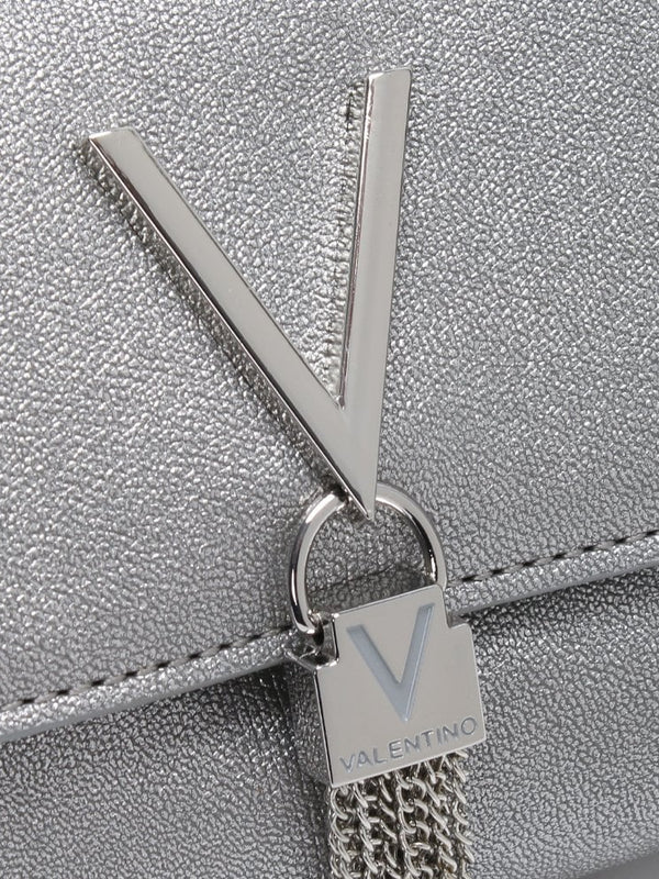 Marilyn Silver Metallic Shimmer Shoulder Bag