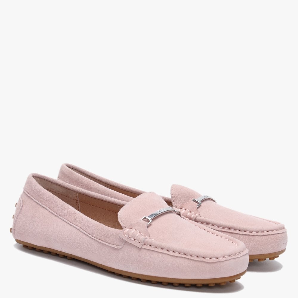 Briony Pink Suede Loafers