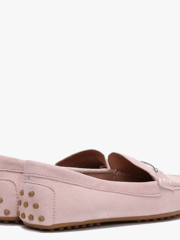 Briony Pink Suede Loafers