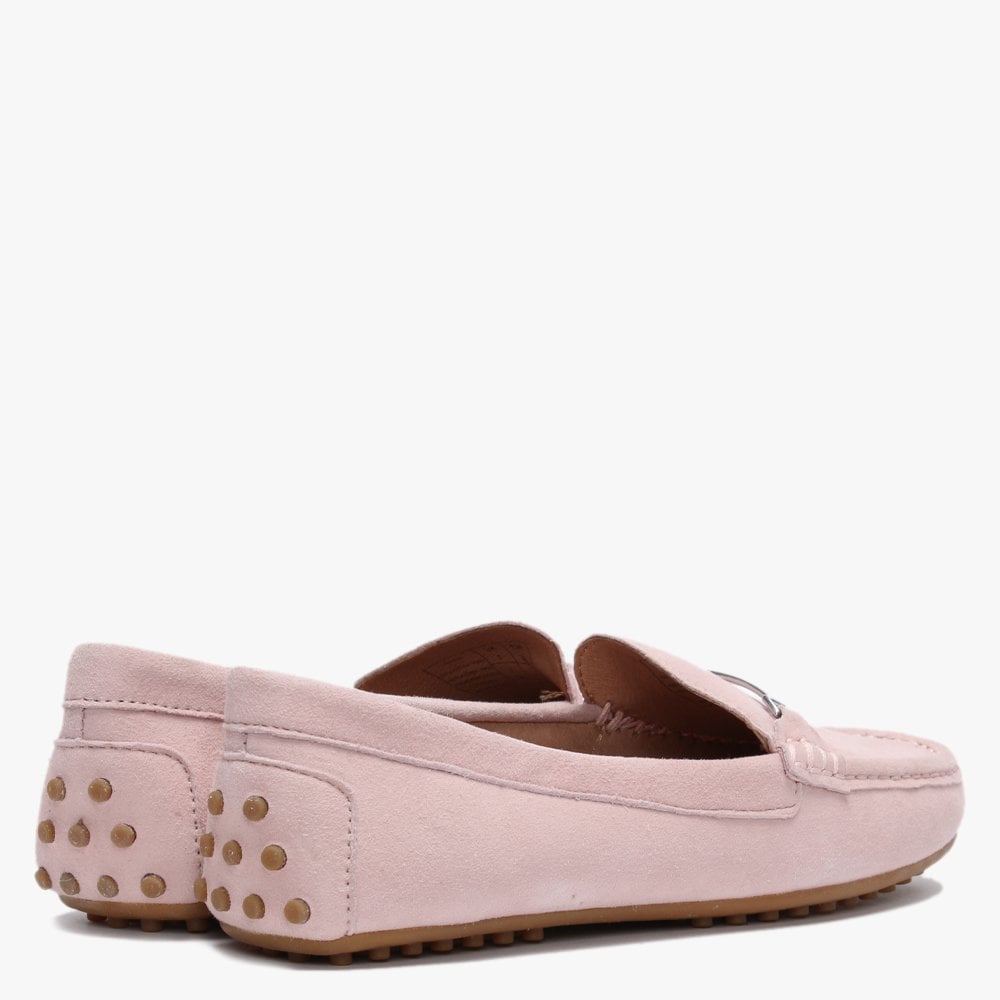 Briony Pink Suede Loafers