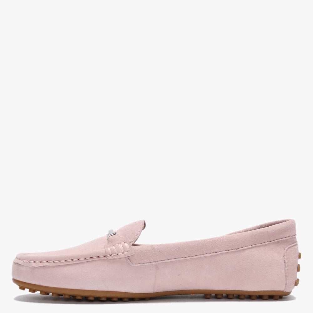 Briony Pink Suede Loafers