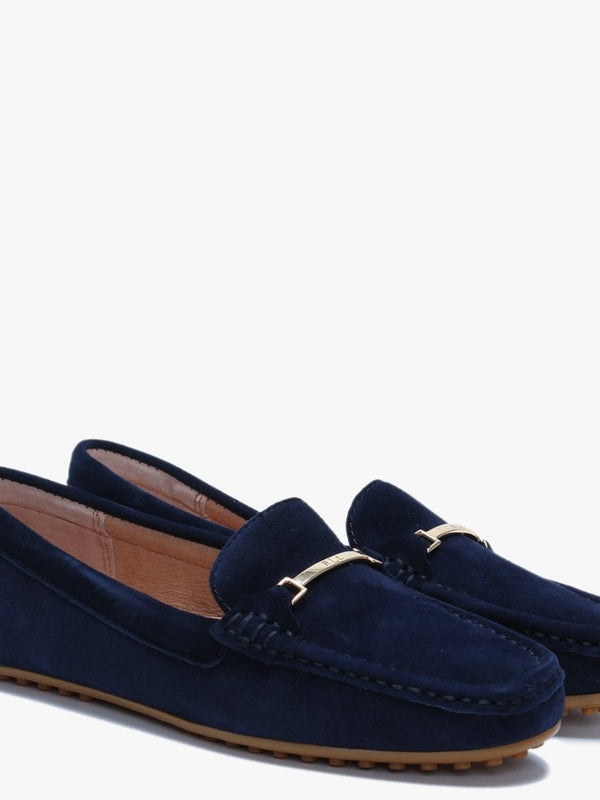 Briony Navy Suede Loafers