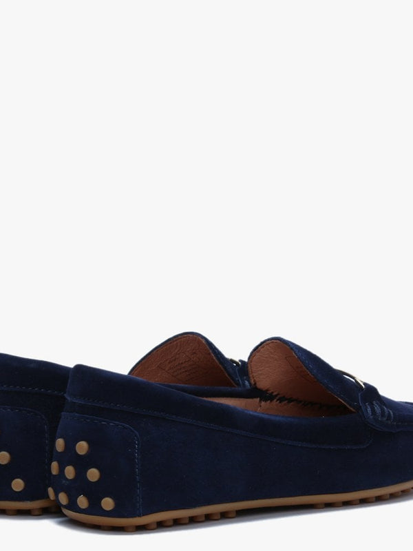 Briony Navy Suede Loafers