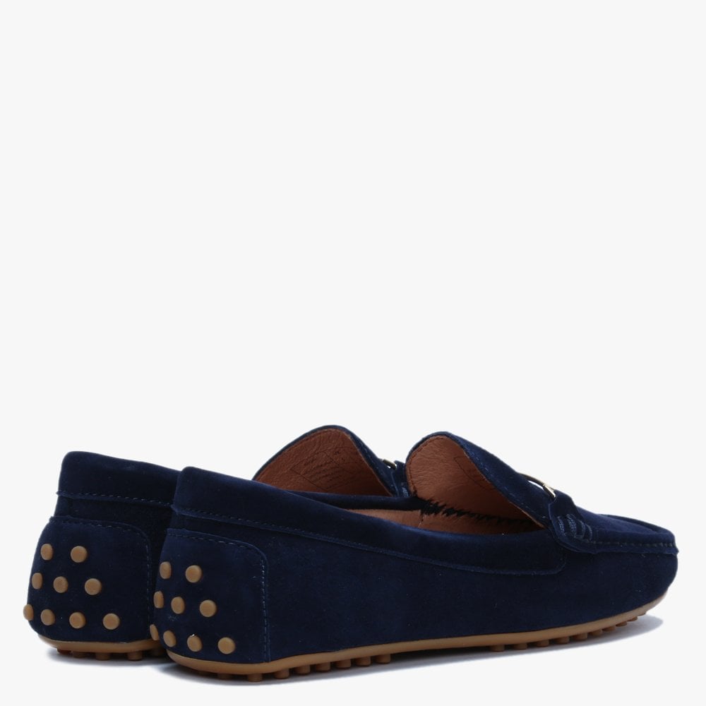 Briony Navy Suede Loafers