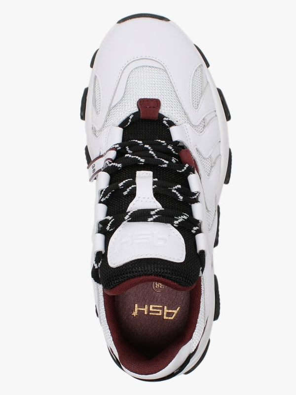 Extreme II White Bordeaux Leather & Mesh Chunky Trainers