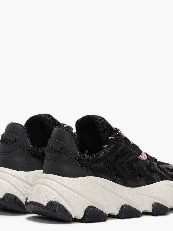 Extreme II Black Pink Leather & Mesh Chunky Trainers