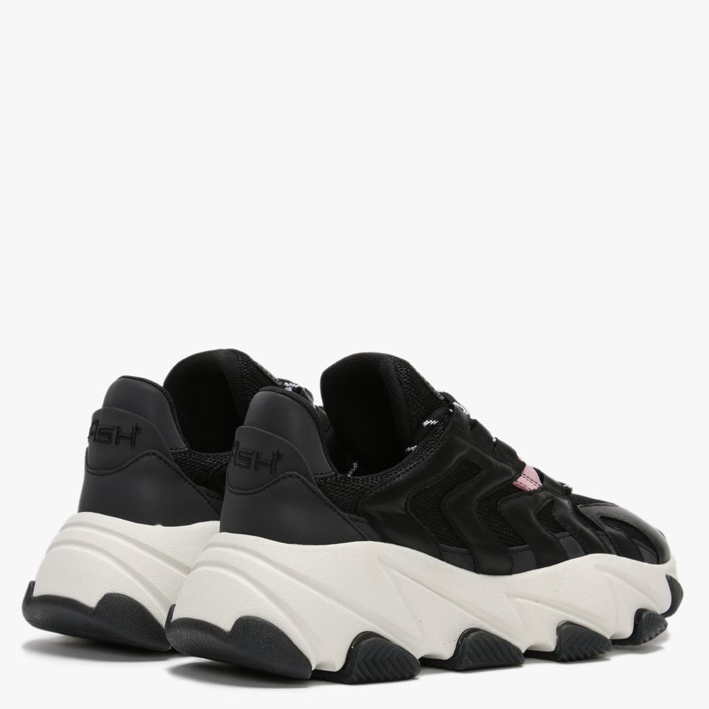 Extreme II Black Pink Leather & Mesh Chunky Trainers