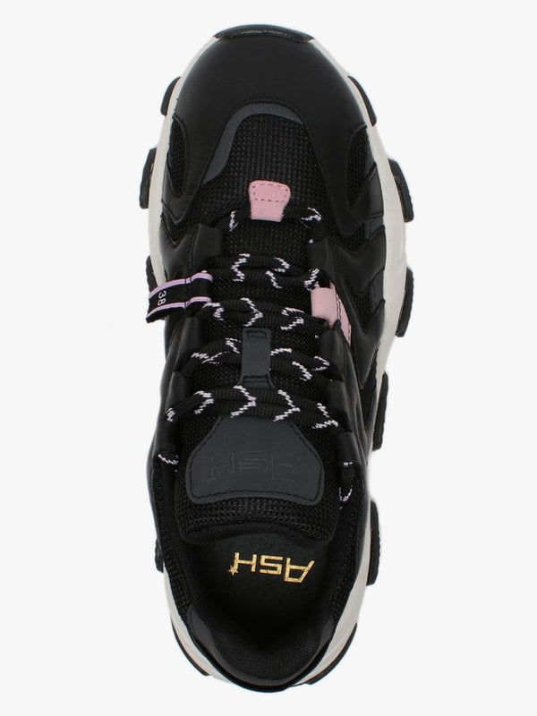 Extreme II Black Pink Leather & Mesh Chunky Trainers