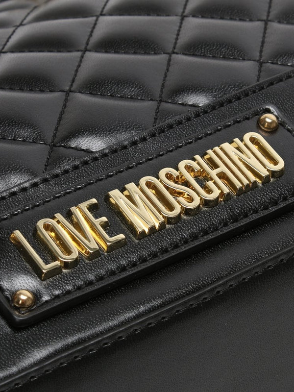 Black Quilted Shopper Bag