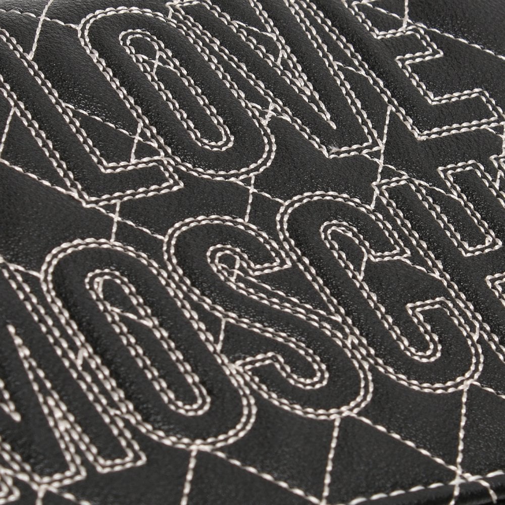 Black Contrast Stitch Quilted Shoulder Bag