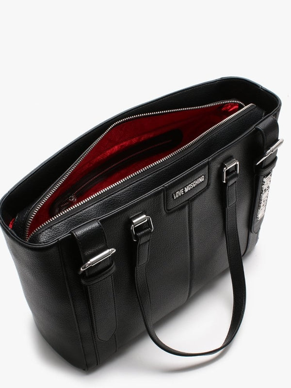 Belt Black Logo Tote Bag
