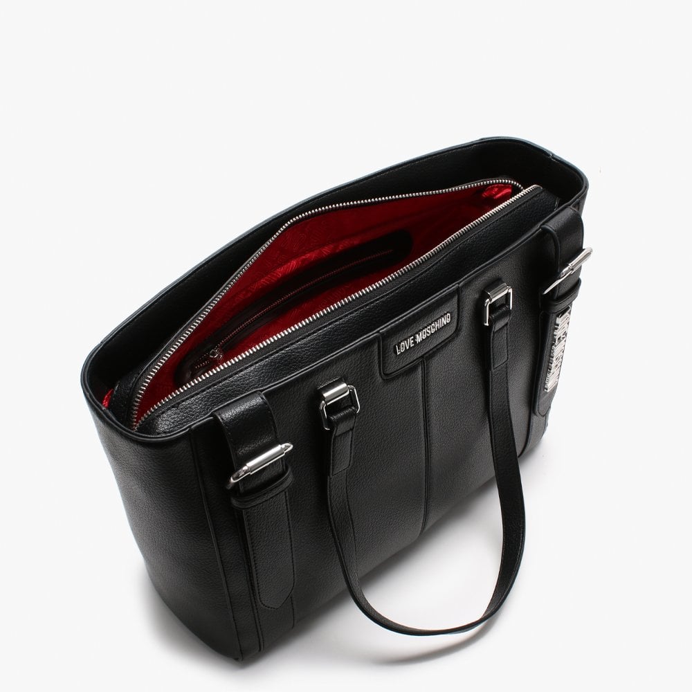 Belt Black Logo Tote Bag