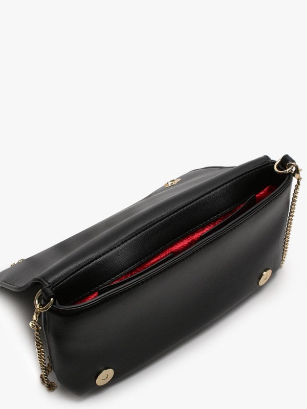 Handle Black Scarf Shoulder Bag