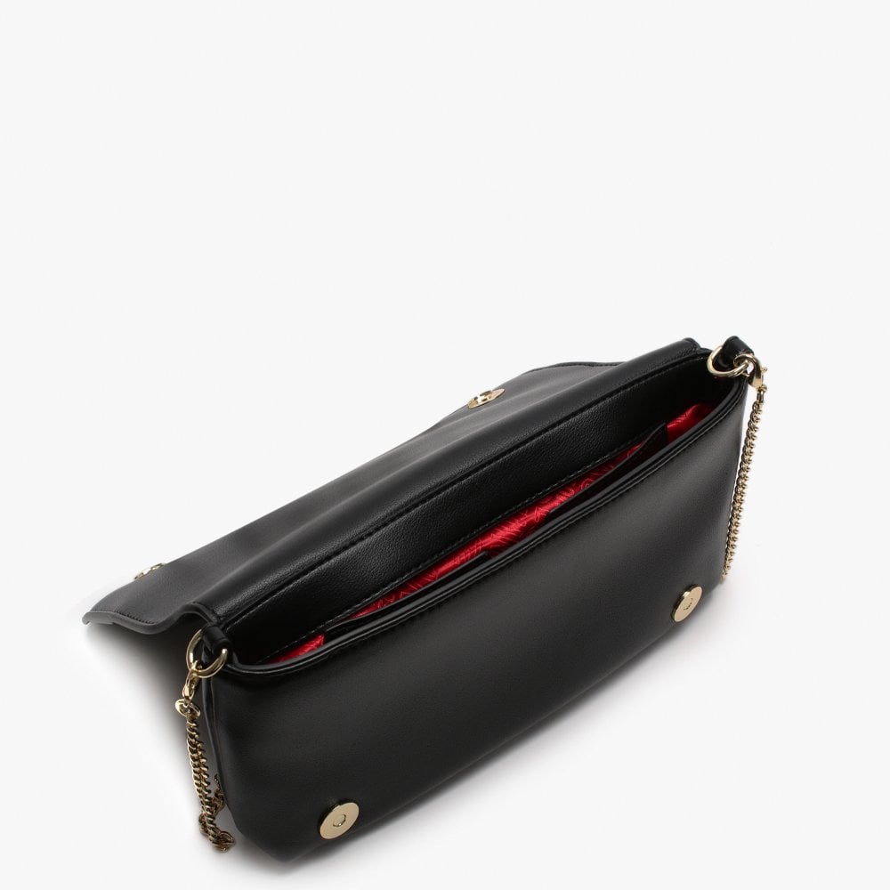 Handle Black Scarf Shoulder Bag