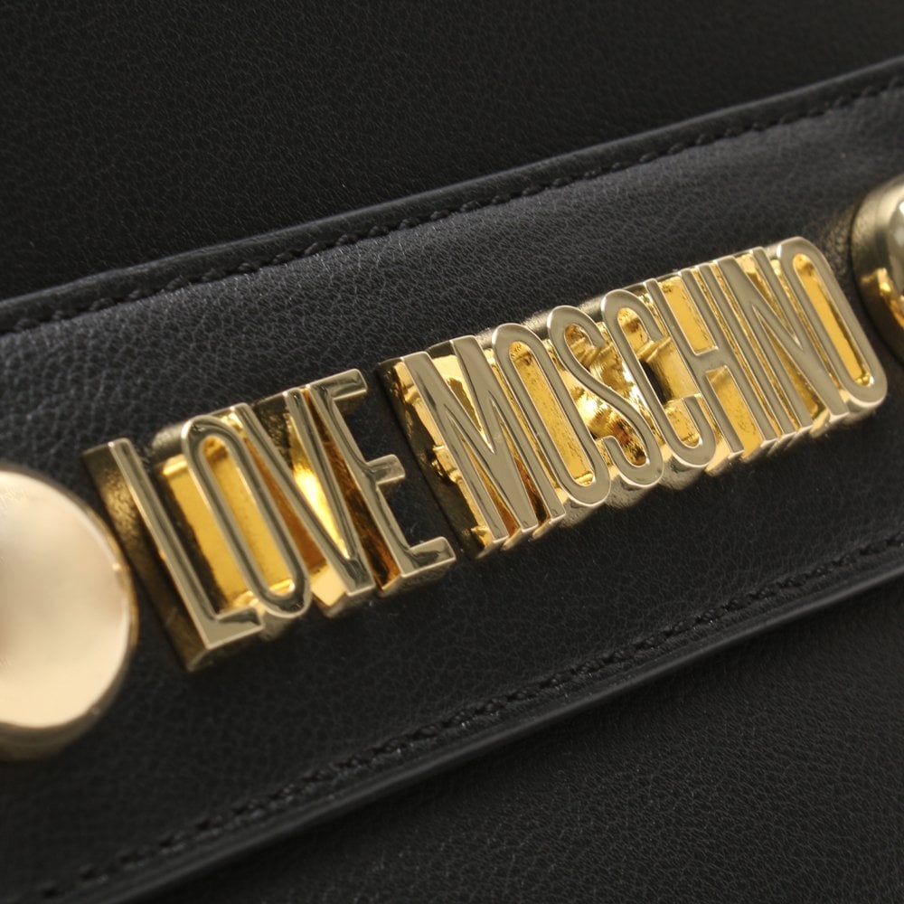 Handle Black Scarf Shoulder Bag