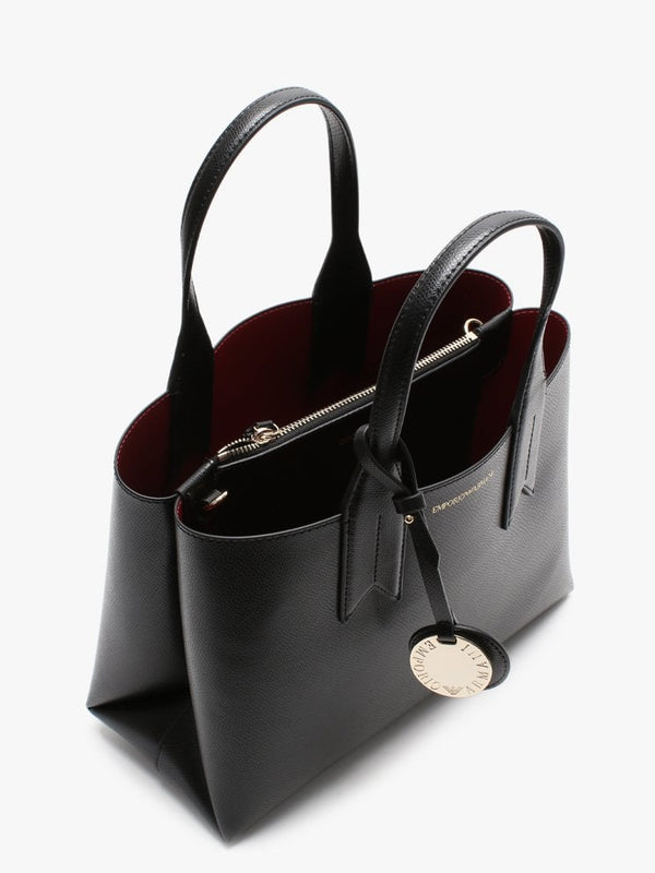 Contrast Black Tote Bag