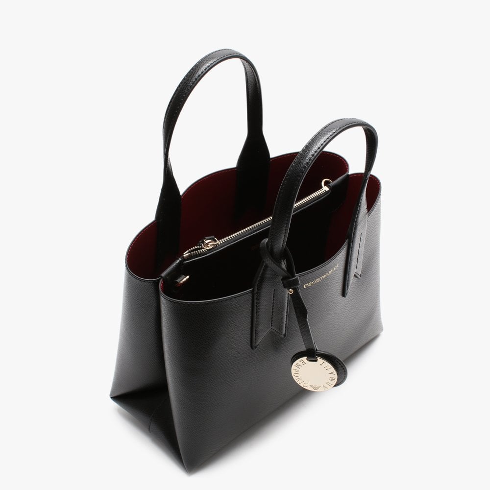 Contrast Black Tote Bag