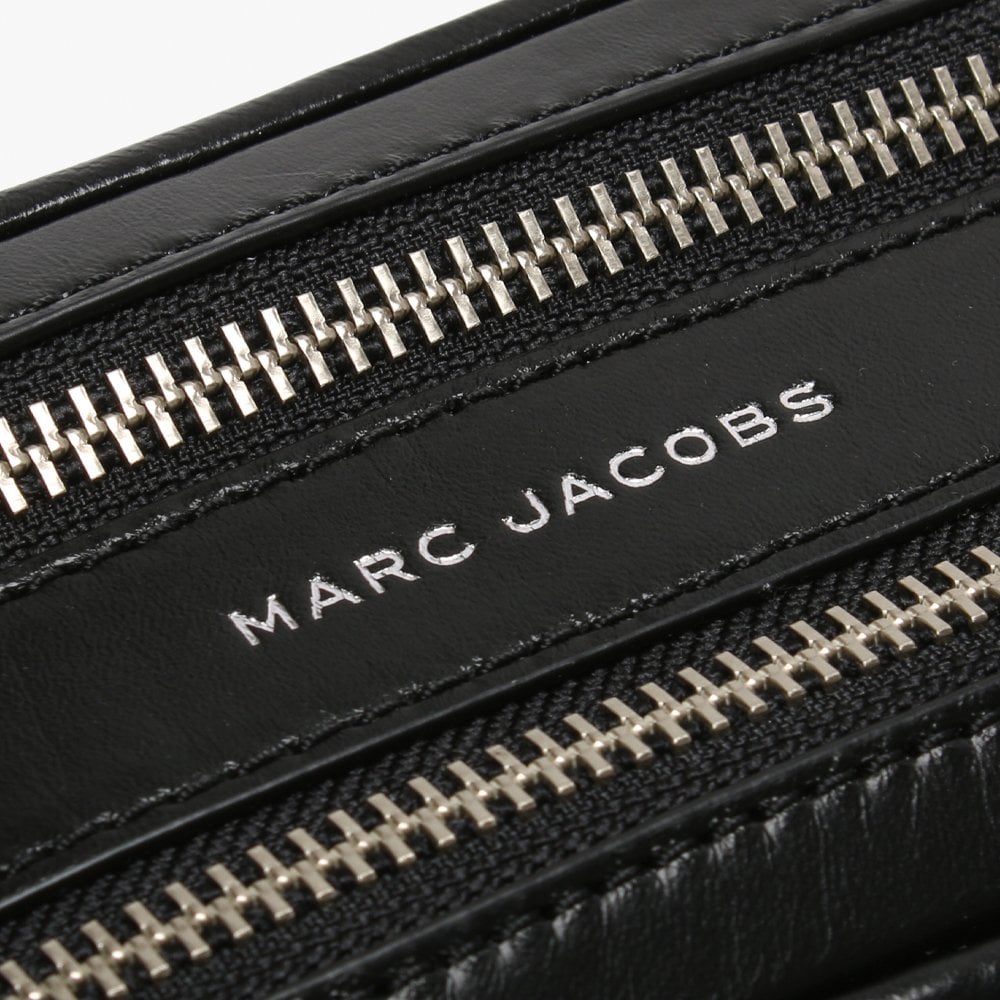 The Quilted Softshot 21 Black Leather Cross-Body Bag