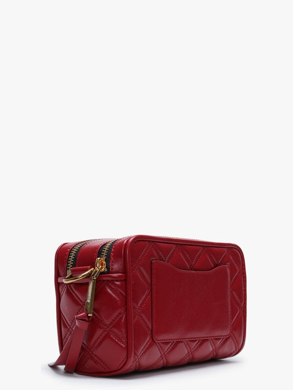 The Quilted Softshot 21 Berry Leather Cross-Body Bag