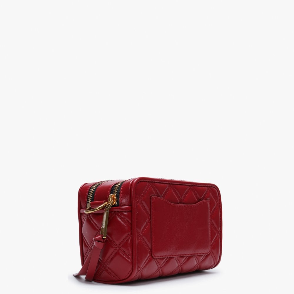 The Quilted Softshot 21 Berry Leather Cross-Body Bag
