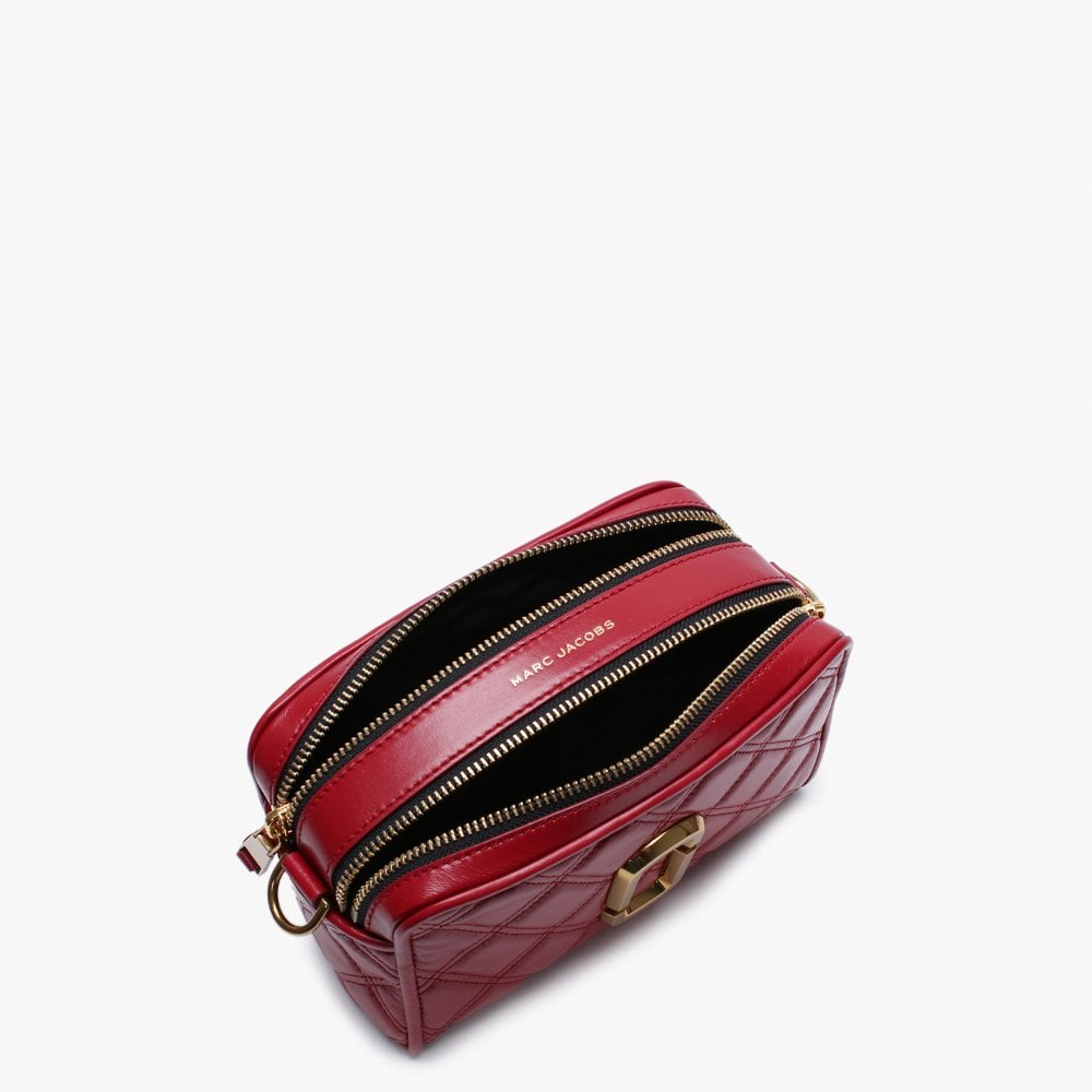 The Quilted Softshot 21 Berry Leather Cross-Body Bag