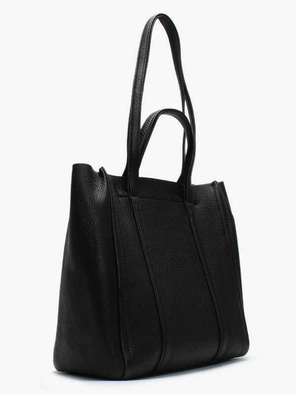 The Tag 27 Black Pebbled Leather Tote Bag