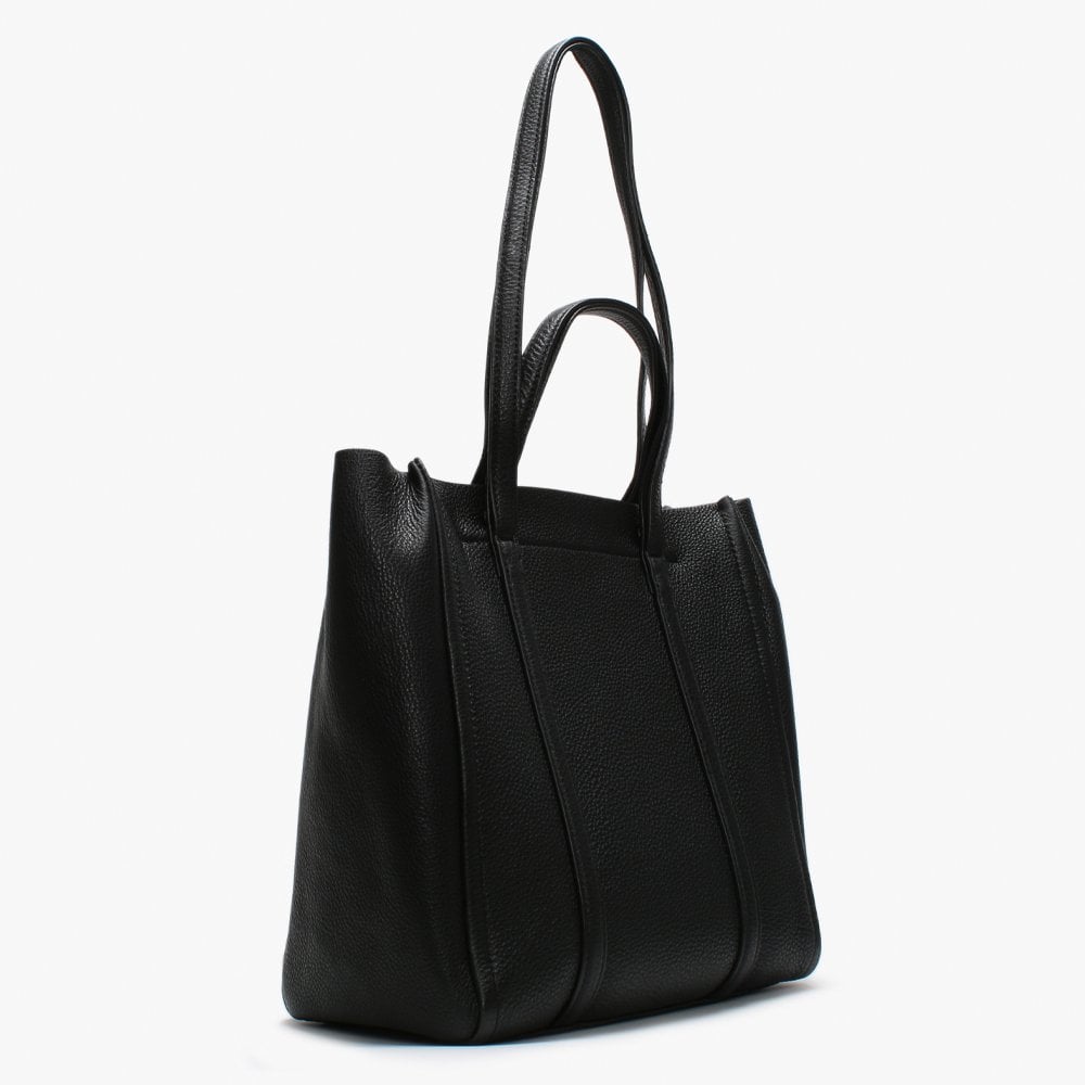 The Tag 27 Black Pebbled Leather Tote Bag
