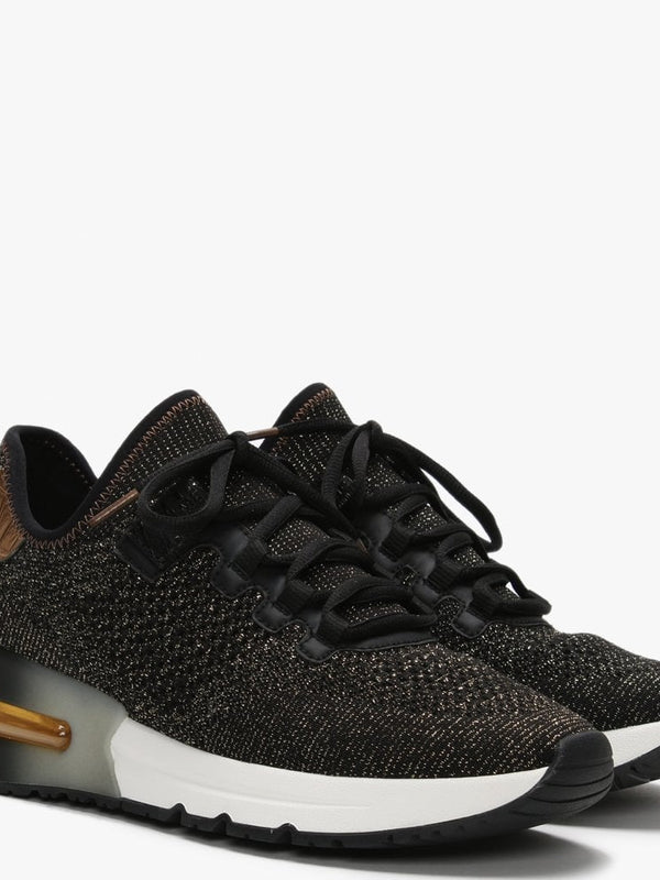 Krush Bis Black & Gold Knitted Trainers