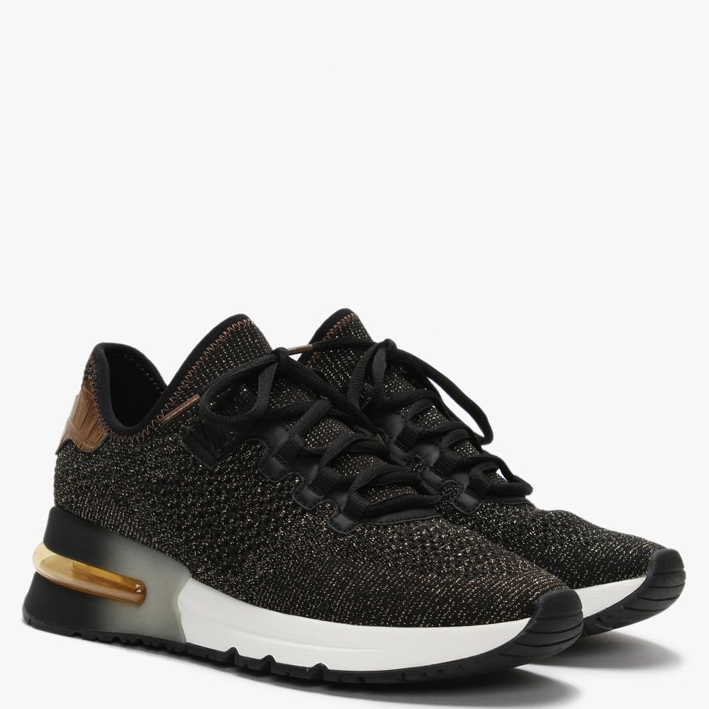 Krush Bis Black & Gold Knitted Trainers