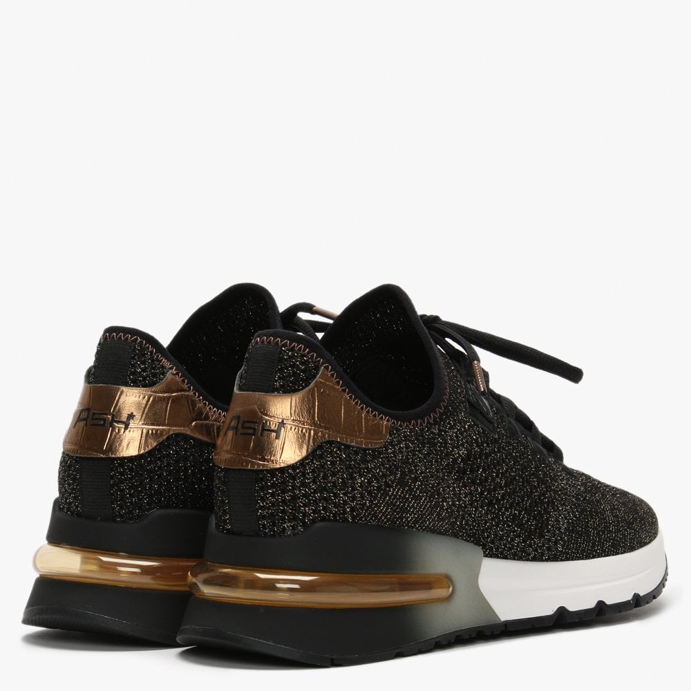 Krush Bis Black & Gold Knitted Trainers