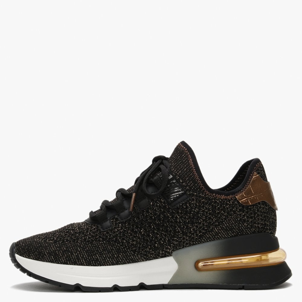 Krush Bis Black & Gold Knitted Trainers
