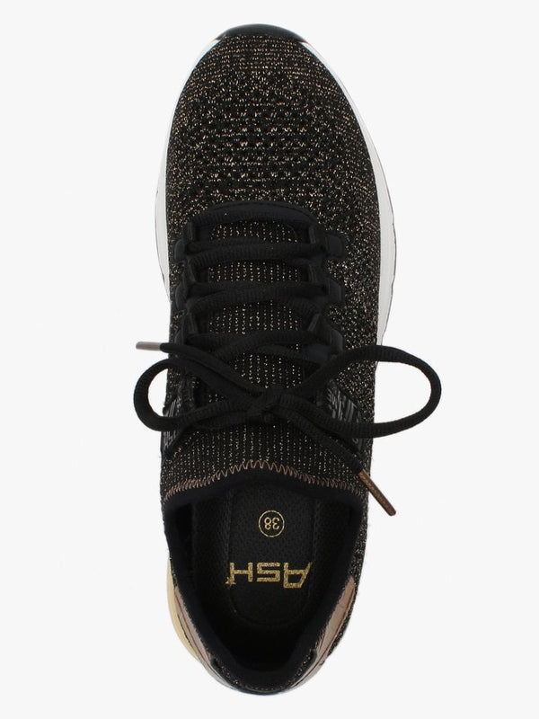 Krush Bis Black & Gold Knitted Trainers