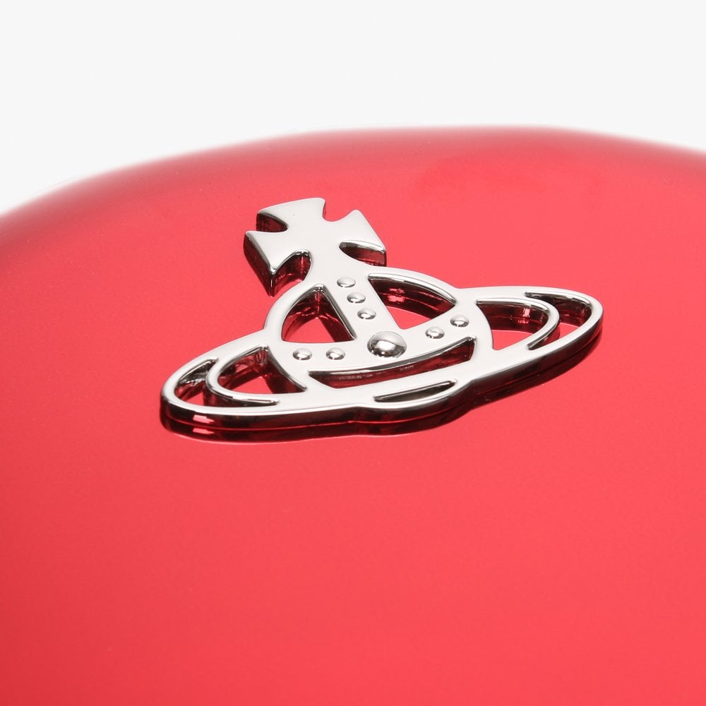 Johanna Red Metallic Vegan Round Cross-Body Bag